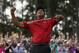 Tiger Woods reacts as he wins the Masters golf tournament Sunday, April 14, 2019, in Augusta, Ga. (AP Photo/David J. Phillip)