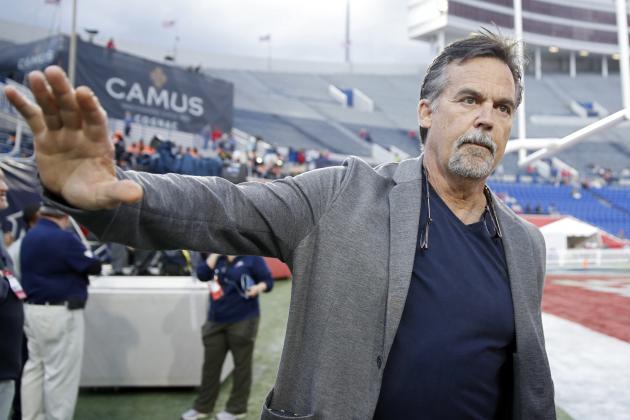 MEMPHIS, TN - MARCH 24: Alliance of American Football consultant Jeff Fisher is seen before the game between the Memphis Express and Birmingham Iron at Liberty Bowl Memorial Stadium on March 24, 2019 in Memphis, Tennessee. Memphis won 31-25 in overtime. (Photo by Joe Robbins/AAF/Getty Images)