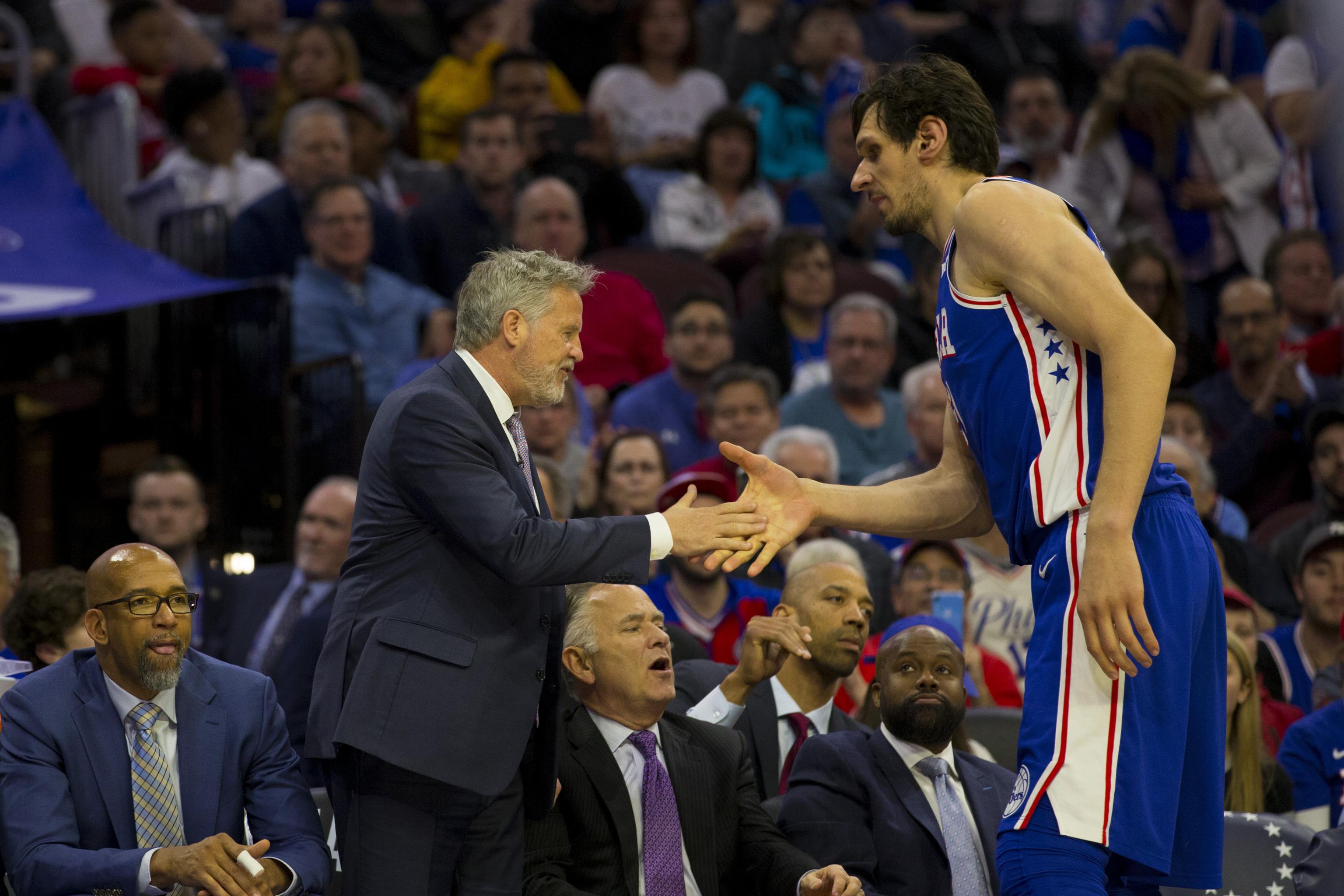 Boban Marjanovic shaking hands. That's all