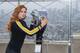 WWE Superstar Becky Lynch visits the Empire State Building to promote WrestleMania 35 on Friday, April 5, 2019, in New York. (Photo by Charles Sykes/Invision/AP)