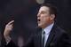 Panathinaikos coach Rick Pitino directs players during a Euroleague basketball match between Panathinaikos and Olympiakos in Piraeus near Athens, on Friday, Jan. 4, 2019. (AP Photo/Petros Giannakouris)