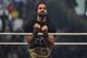 Seth Rollins makes his way to the rign during the WWE World Cup Quarterfinal match as part of as part of the World Wrestling Entertainment (WWE) Crown Jewel pay-per-view at the King Saud University Stadium in Riyadh on November 2, 2018. (Photo by Fayez Nureldine / AFP) (Photo credit should read FAYEZ NURELDINE/AFP/Getty Images)