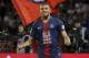 PARIS, FRANCE - APRIL 21: Kylian Mbappe of PSG celebrates his third goal during the French Ligue 1 match between Paris Saint-Germain (PSG) and AS Monaco (ASM) at Parc des Princes stadium on April 21, 2019 in Paris, France. (Photo by Jean Catuffe/Getty Images)