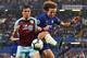 Burnley's English midfielder Jack Cork (L) vies with Chelsea's Brazilian defender David Luiz (R) during the English Premier League football match between Chelsea and Burnley at Stamford Bridge in London on April 22, 2019. (Photo by Glyn KIRK / AFP) / RESTRICTED TO EDITORIAL USE. No use with unauthorized audio, video, data, fixture lists, club/league logos or 'live' services. Online in-match use limited to 120 images. An additional 40 images may be used in extra time. No video emulation. Social media in-match use limited to 120 images. An additional 40 images may be used in extra time. No use in betting publications, games or single club/league/player publications. / (Photo credit should read GLYN KIRK/AFP/Getty Images)