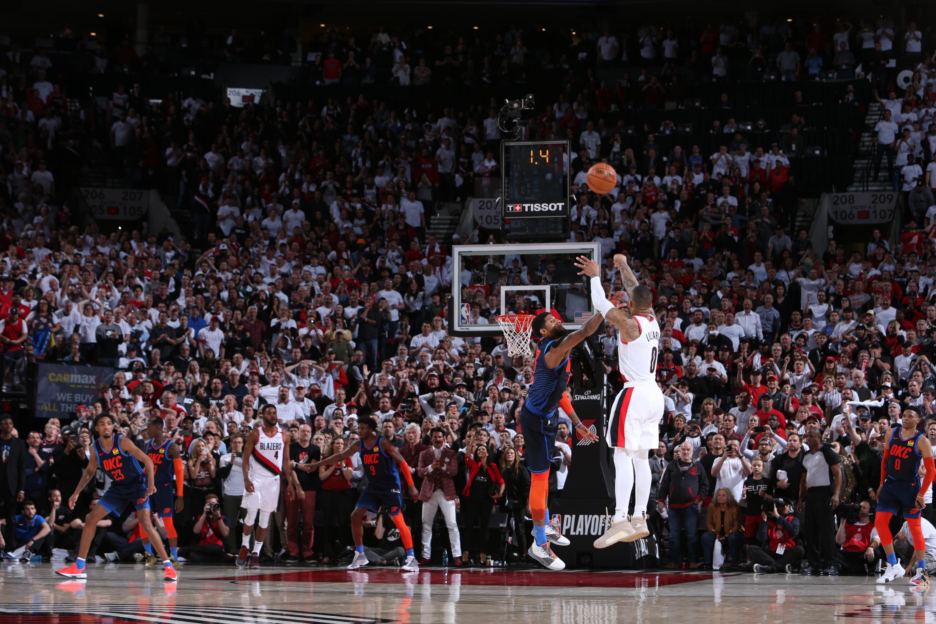 Video Watch Damian Lillard Eliminate Thunder With Deep Buzzer Beater 3 Bleacher Report Latest News Videos And Highlights Where if there was contact or maybe they get away with contact or i end up having to take a tougher shot because there was contact and. watch damian lillard eliminate thunder
