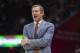 CLEVELAND, OH - APRIL 11: Head coach Jeff Hornacek watches from the sidelines during the second half against the Cleveland Cavaliers at Quicken Loans Arena on April 11, 2018 in Cleveland, Ohio. The Knicks defeated the Cavaliers 110-98. NOTE TO USER: User expressly acknowledges and agrees that, by downloading and or using this photograph, User is consenting to the terms and conditions of the Getty Images License Agreement. (Photo by Jason Miller/Getty Images) *** Local Caption *** Jeff Hornacek