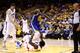 OAKLAND, CALIFORNIA - APRIL 24: Draymond Green #23 of the Golden State Warriors gets tangled wth Patrick Beverley #21 of the LA Clippers after Green was called for an offensive foul during Game Five of the first round of the 2019 NBA Western Conference Playoffs at ORACLE Arena on April 24, 2019 in Oakland, California. NOTE TO USER: User expressly acknowledges and agrees that, by downloading and or using this photograph, User is consenting to the terms and conditions of the Getty Images License Agreement. (Photo by Ezra Shaw/Getty Images)