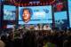 Tennessee high school football players join NFL Commissioner Roger Goodell as Goodell announces that the Tennessee Titans selected Mississippi State's Jeffery Simmons during the first round at the NFL football draft, Thursday, April 25, 2019, in Nashville, Tenn. (AP Photo/Steve Helber)