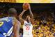 OAKLAND, CA - APRIL 24: Lou Williams #23 of the LA Clippers shoots the ball against the Golden State Warriors during Game Five of Round One of the 2019 NBA Playoffs on April 24, 2019 at ORACLE Arena in Oakland, California. NOTE TO USER: User expressly acknowledges and agrees that, by downloading and or using this photograph, user is consenting to the terms and conditions of Getty Images License Agreement. Mandatory Copyright Notice: Copyright 2019 NBAE (Photo by Andrew D. Bernstein/NBAE via Getty Images)