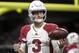 FILE - In this Sunday, Dec. 16, 2018, file photo, Arizona Cardinals quarterback Josh Rosen (3) warms up before the first half of an NFL football game against the Atlanta Falcons in Atlanta. Mired at the bottom of the NFL standings with two weeks to go in the season, the Cardinals go back to work on the practice field as they prepare to host te Los Angeles Rams on Sunday. (AP Photo/John Amis, File)