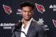 Arizona Cardinals NFL football quarterback Kyler Murray speaks to the media, Friday, April 26, 2019, at the Cardinals' practice facility in Tempe, Ariz. Murray was the first overall pick in the 2019 NFL Football draft. (AP Photo/Matt York)