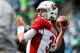 SEATTLE, WA - DECEMBER 30: Josh Rosen #3 of the Arizona Cardinals warms-up before the game against the Seattle Seahawks at CenturyLink Field on December 30, 2018 in Seattle, Washington. (Photo by Otto Greule Jr/Getty Images)