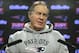 New England Patriots head coach Bill Belichick speaks to the media before an NFL football practice, Thursday, Jan. 24, 2019, in Foxborough, Mass. The Los Angeles Rams are to play the New England Patriots in Super Bowl 53 on Feb. 3, in Atlanta, Ga. (AP Photo/Steven Senne)