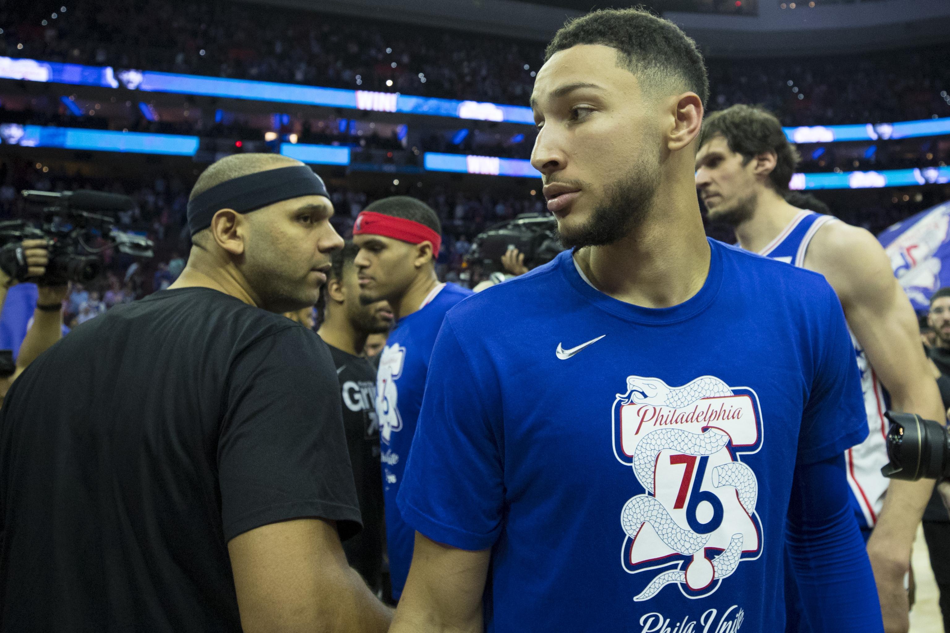 Jimmy Butler and Jared Dudley ejected as Sixers win Game 4 over