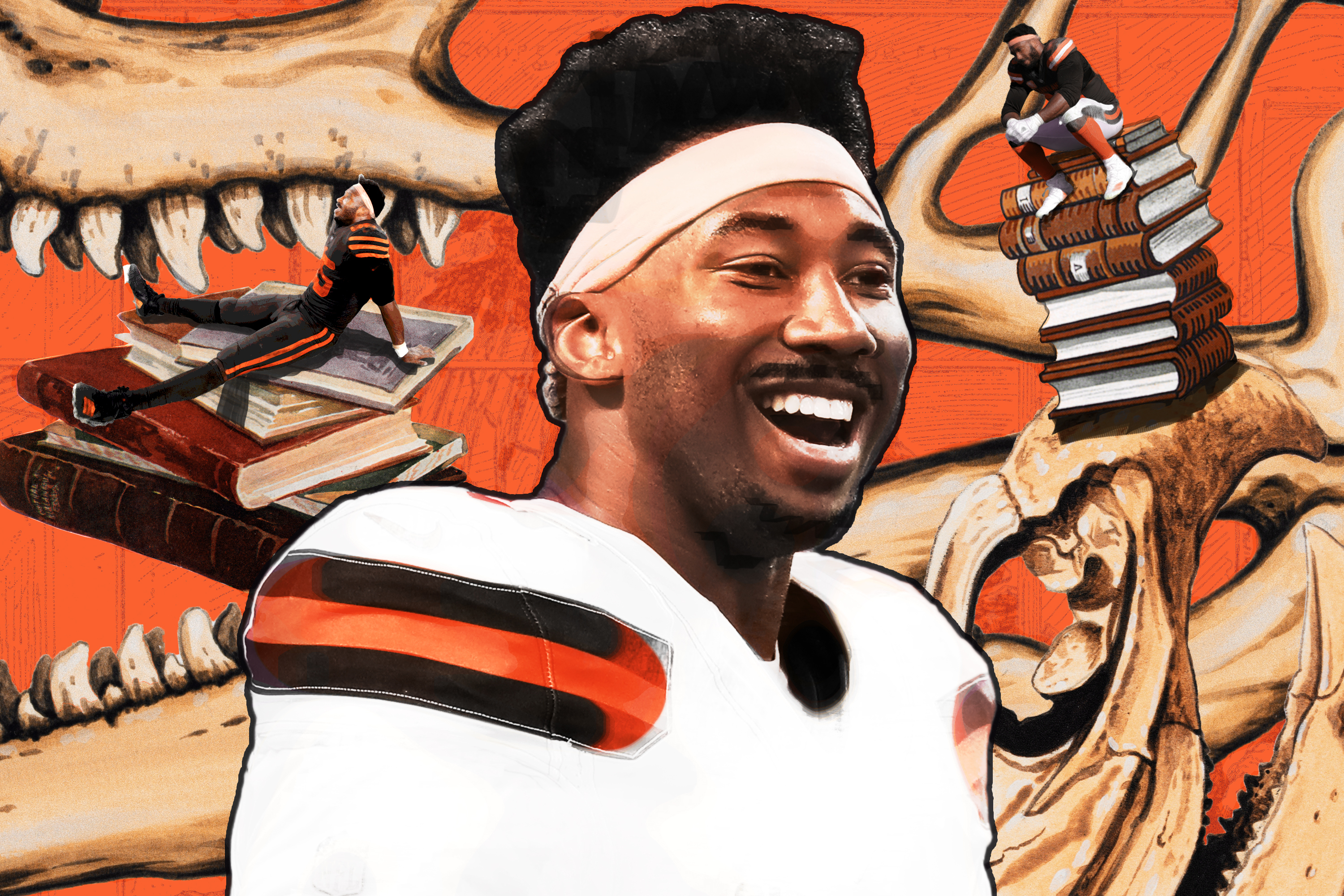 Myles Garrett Jurassic Myles Dinosaur Grim Reaper Cleveland Browns