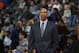 FILE - In this Jan. 19, 2016 file photo, then-Oklahoma City Thunder assistant coach Monty Williams is seen in the second half of an NBA basketball game in Denver. Without his wife, it's a bittersweet Olympics for Williams. When Ingrid Williams died on Feb. 11 at age 44, it meant he would experience Rio alone.