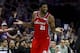 Philadelphia 76ers' Joel Embiid celebrates after a basket during the second half of an NBA basketball game against the Sacramento Kings, Friday, March 15, 2019, in Philadelphia. Philadelphia won 123-114. (AP Photo/Matt Slocum)