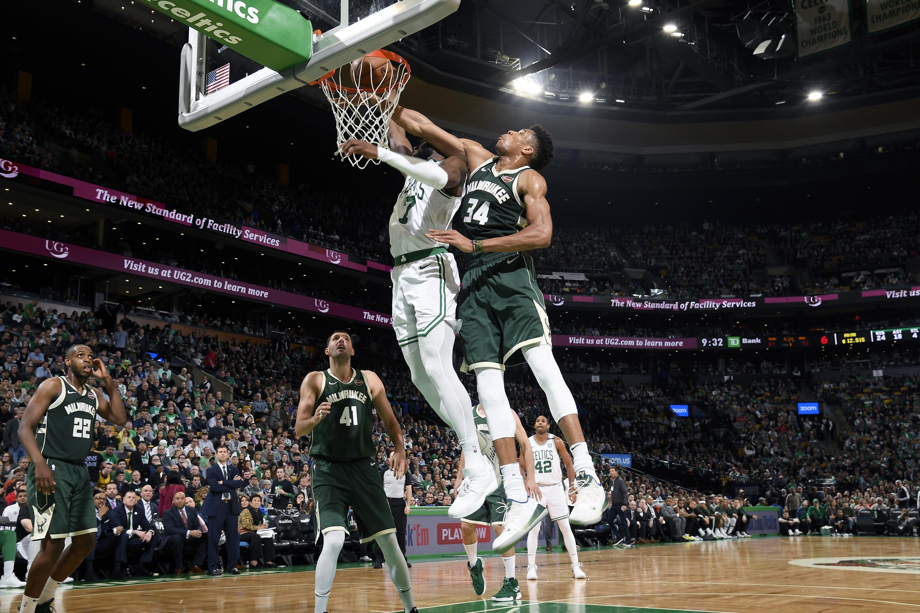 Video: Watch Jaylen Brown Throw Down Vicious Dunk over Giannis in Game 3, News, Scores, Highlights, Stats, and Rumors