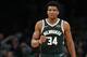 BOSTON, MASSACHUSETTS - MAY 03: Giannis Antetokounmpo #34 of the Milwaukee Bucks celebrates during the second half of Game 3 against the Boston Celtics during the Eastern Conference Semifinals of the 2019 NBA Playoffs at TD Garden on May 03, 2019 in Boston, Massachusetts. The Bucks defeat the Celtics 123 - 116. (Photo by Maddie Meyer/Getty Images)