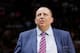 MIAMI, FL - DECEMBER 30: Head coach Tom Thibodeau of the Minnesota Timberwolves looks on against the Miami Heat at American Airlines Arena on December 30, 2018 in Miami, Florida. NOTE TO USER: User expressly acknowledges and agrees that, by downloading and or using this photograph, User is consenting to the terms and conditions of the Getty Images License Agreement. (Photo by Michael Reaves/Getty Images)