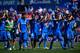 Getafe players celebrate they victory during the Spanish league football match between Getafe CF and Girona FC at the Col. Alfonso Perez stadium in Getafe on May 5, 2019. (Photo by OSCAR DEL POZO / AFP) (Photo credit should read OSCAR DEL POZO/AFP/Getty Images)