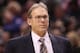 TORONTO, ON - NOVEMBER 12: Associate head coach Kurt Rambis of the New York Knicks during NBA game action against the Toronto Raptors at Air Canada Centre on November 12, 2016 in Toronto, Canada. NOTE TO USER: User expressly acknowledges and agrees that, by downloading and or using this photograph, User is consenting to the terms and conditions of the Getty Images License Agreement.