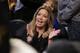 Los Angeles Lakers President & Governor Jeanie Buss, attends the NBA basketball game between the Los Angeles Lakers and Philadelphia 76ers, Sunday, March 12, 2017, in Los Angeles. The 76ers won 118-116. (AP Photo/Danny Moloshok)