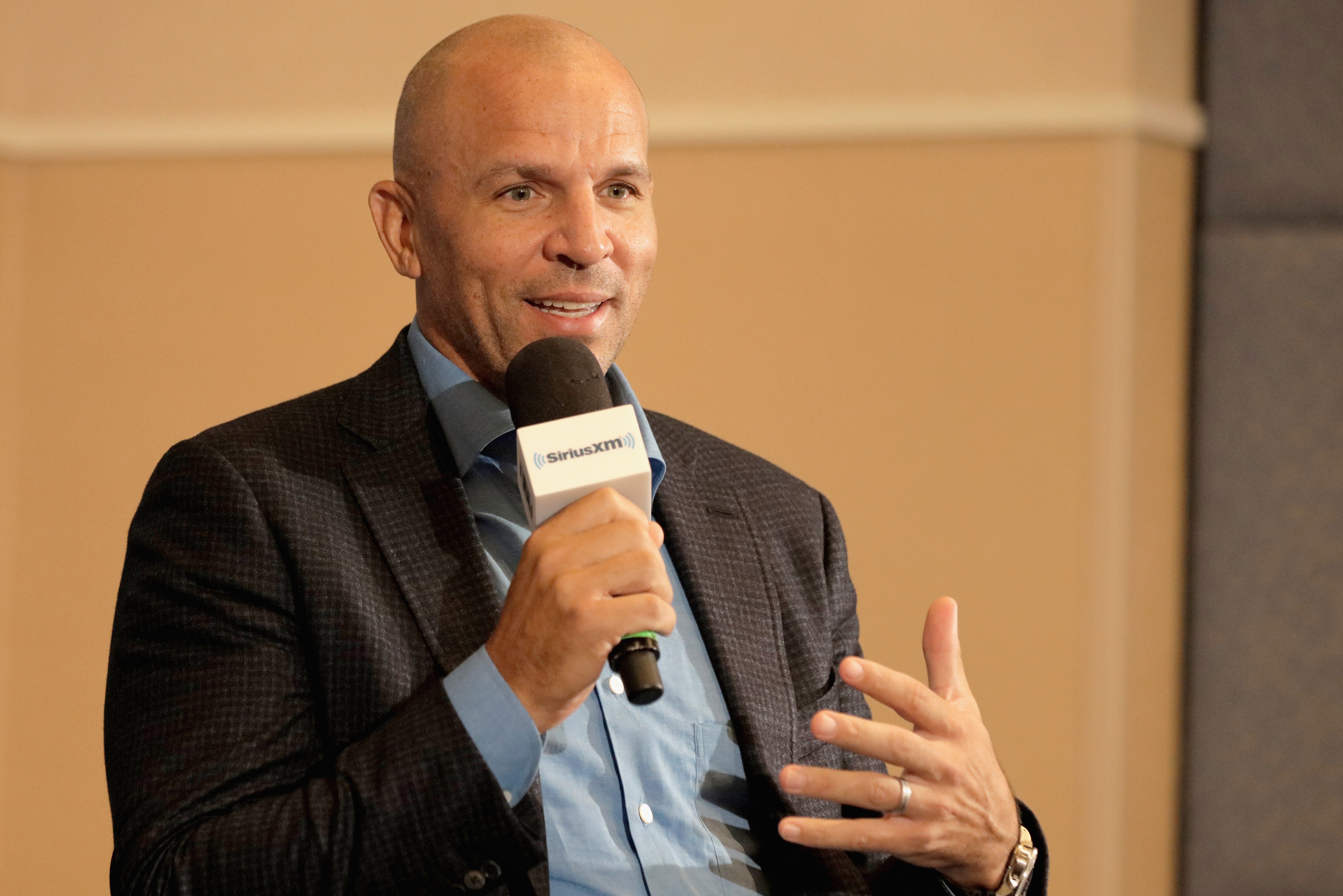 UNCASVILLE, CT - SEPTEMBER 08:  Naismith Memorial Basketball Hall of Fame Class of 2018 Inductee Jason Kidd attends the SiriusXM NBA Radio Hall Of Fame Town Hall with Ray Allen, Jason Kidd and Rod Thorn at Mohegan Sun on September 8, 2018 in Uncasville, Connecticut.  (Photo by David Surowiecki/Getty Images for SiriusXM)