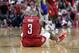 Houston Rockets guard Chris Paul sits on the court following a play during the second half in Game 6 of the team's second-round NBA basketball playoff series against the Golden State Warriors, Friday, May 10, 2019, in Houston. Golden State won 118-113, winning the series. (AP Photo/Eric Gay)