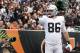 Oakland Raiders tight end Lee Smith celebrates after scoring a touchdown in the first half of an NFL football game against the Cincinnati Bengals, Sunday, Dec. 16, 2018, in Cincinnati. (AP Photo/Frank Victores)