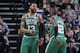 SACRAMENTO, CA - MARCH 6: Marcus Morris #13 and Terry Rozier #12 of the Boston Celtics face the Sacramento Kings on March 6, 2019 at Golden 1 Center in Sacramento, California. NOTE TO USER: User expressly acknowledges and agrees that, by downloading and or using this photograph, User is consenting to the terms and conditions of the Getty Images Agreement. Mandatory Copyright Notice: Copyright 2019 NBAE (Photo by Rocky Widner/NBAE via Getty Images)