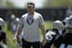 Oakland Raiders coach Jon Gruden watches during NFL football practice on Friday, May 3, 2019, at the team's training facility in Alameda, Calif. (AP Photo/Ben Margot)