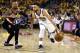 OAKLAND, CALIFORNIA - MAY 14: Stephen Curry #30 of the Golden State Warriors dribbles against Damian Lillard #0 of the Portland Trail Blazers during the first half in game one of the NBA Western Conference Finals at ORACLE Arena on May 14, 2019 in Oakland, California. NOTE TO USER: User expressly acknowledges and agrees that, by downloading and or using this photograph, User is consenting to the terms and conditions of the Getty Images License Agreement. (Photo by Ezra Shaw/Getty Images)