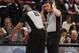 Referees Tony Brothers (25) and Gediminas Petraitis review a play during the second half of an NBA basketball game between the Detroit Pistons and the Oklahoma City Thunder, Monday, Dec. 3, 2018, in Detroit. (AP Photo/Carlos Osorio)