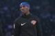 New York Knicks guard Damyean Dotson warms up before the start of an NBA basketball game against the Chicago Bulls, Monday, April 1, 2019, at Madison Square Garden in New York. (AP Photo/Mary Altaffer)