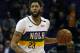 New Orleans Pelicans forward Anthony Davis (23) in the first half during an NBA basketball game against the Phoenix Suns, Friday, Mar. 1, 2019, in Phoenix. (AP Photo/Rick Scuteri)