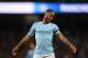 Manchester City's English midfielder Raheem Sterling reacts during the English Premier League football match between Manchester City and Leicester City at the Etihad Stadium in Manchester, north west England, on May 6, 2019. (Photo by Oli SCARFF / AFP) / RESTRICTED TO EDITORIAL USE. No use with unauthorized audio, video, data, fixture lists, club/league logos or 'live' services. Online in-match use limited to 120 images. An additional 40 images may be used in extra time. No video emulation. Social media in-match use limited to 120 images. An additional 40 images may be used in extra time. No use in betting publications, games or single club/league/player publications. / (Photo credit should read OLI SCARFF/AFP/Getty Images)
