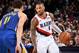 PORTLAND, OR - MAY 18: Damian Lillard #0 of the Portland Trail Blazers handles the ball against the Golden State Warriors during Game Three of the Western Conference Finals on May 18, 2019 at the Moda Center in Portland, Oregon. NOTE TO USER: User expressly acknowledges and agrees that, by downloading and/or using this photograph, user is consenting to the terms and conditions of the Getty Images License Agreement. Mandatory Copyright Notice: Copyright 2019 NBAE (Photo by Andrew D. Bernstein/NBAE via Getty Images)