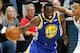 PORTLAND, OREGON - MAY 18: Draymond Green #23 of the Golden State Warriors dribbles against CJ McCollum #3 of the Portland Trail Blazers during the second half in game three of the NBA Western Conference Finals at Moda Center on May 18, 2019 in Portland, Oregon. NOTE TO USER: User expressly acknowledges and agrees that, by downloading and or using this photograph, User is consenting to the terms and conditions of the Getty Images License Agreement. (Photo by Jonathan Ferrey/Getty Images)