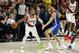 PORTLAND, OREGON - MAY 18: Damian Lillard #0 of the Portland Trail Blazers dribbles against Klay Thompson #11 of the Golden State Warriors in game three of the NBA Western Conference Finals at Moda Center on May 18, 2019 in Portland, Oregon. NOTE TO USER: User expressly acknowledges and agrees that, by downloading and or using this photograph, User is consenting to the terms and conditions of the Getty Images License Agreement. (Photo by Jonathan Ferrey/Getty Images)