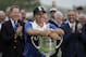Brooks Koepka poses with the Wanamaker Trophy after winning the PGA Championship golf tournament, Sunday, May 19, 2019, at Bethpage Black in Farmingdale, N.Y. (AP Photo/Julio Cortez)