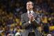 OAKLAND, CALIFORNIA - MAY 16: Terry Stotts of the Portland Trail Blazers looks on in game two of the NBA Western Conference Finals against the Golden State Warriors at ORACLE Arena on May 16, 2019 in Oakland, California. NOTE TO USER: User expressly acknowledges and agrees that, by downloading and or using this photograph, User is consenting to the terms and conditions of the Getty Images License Agreement. (Photo by Ezra Shaw/Getty Images)