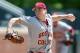 Boston College's Dan Metzdorf (36) pitches during an NCAA college baseball game, Saturday, April 20, 2019, in Chapel Hill, N.C. (AP Photo/Ben McKeown)
