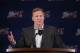 NFL Commissioner Roger Goodell speaks to the media during the NFL football owners meeting on Wednesday, May 22, 2019, in Key Biscayne, Fla. (AP Photo/Brynn Anderson)