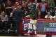 LOS ANGELES, CA - APRIL 26: Head Coach Doc Rivers of the LA Clippers exchange hi-fives with Kevin Durant #35 of the Golden State Warriors after Game Six of Round One of the 2019 NBA Playoffs on April 26, 2019 at STAPLES Center in Los Angeles, California. NOTE TO USER: User expressly acknowledges and agrees that, by downloading and/or using this Photograph, user is consenting to the terms and conditions of the Getty Images License Agreement. Mandatory Copyright Notice: Copyright 2019 NBAE (Photo by Adam Pantozzi/NBAE via Getty Images)