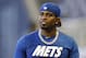MIAMI, FLORIDA - APRIL 01: Yoenis Cespedes #52 of the New York Mets looks on during batting practice prior to the game against the Miami Marlins at Marlins Park on April 01, 2019 in Miami, Florida. (Photo by Michael Reaves/Getty Images)