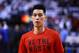 TORONTO, ON - APRIL 29: Jeremy Lin #17 of the Toronto Raptors looks on during warm up, prior to Game Two of the second round of the 2019 NBA Playoffs against the Philadelphia 76ers at Scotiabank Arena on April 29, 2019 in Toronto, Canada. NOTE TO USER: User expressly acknowledges and agrees that, by downloading and or using this photograph, User is consenting to the terms and conditions of the Getty Images License Agreement. (Photo by Vaughn Ridley/Getty Images)