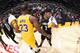 LOS ANGELES, CA - MARCH 26: LeBron James #23 of the Los Angeles Lakers and Bradley Beal #3 of the Washington Wizards talk after a game on March 26, 2019 at STAPLES Center in Los Angeles, California. NOTE TO USER: User expressly acknowledges and agrees that, by downloading and/or using this Photograph, user is consenting to the terms and conditions of the Getty Images License Agreement. Mandatory Copyright Notice: Copyright 2019 NBAE (Photo by Andrew D. Bernstein/NBAE via Getty Images)