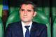 Barcelona's Spanish coach Ernesto Valverde looks on before the 2019 Spanish Copa del Rey (King's Cup) final football match between Barcelona and Valencia on May 25, 2019 at the Benito Villamarin stadium in Sevilla. (Photo by JOSE JORDAN / AFP) (Photo credit should read JOSE JORDAN/AFP/Getty Images)