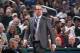 MILWAUKEE, WI - MAY 23: Head Coach Nick Nurse of the Toronto Raptors looks on against the Milwaukee Bucks during Game Five of the Eastern Conference Finals on May 23, 2019 at the Fiserv Forum in Milwaukee, Wisconsin. NOTE TO USER: User expressly acknowledges and agrees that, by downloading and/or using this photograph, user is consenting to the terms and conditions of the Getty Images License Agreement. Mandatory Copyright Notice: Copyright 2019 NBAE (Photo by Gary Dineen/NBAE via Getty Images)